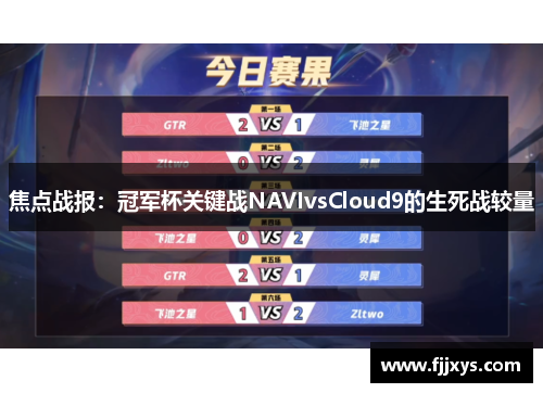 焦点战报：冠军杯关键战NAVIvsCloud9的生死战较量